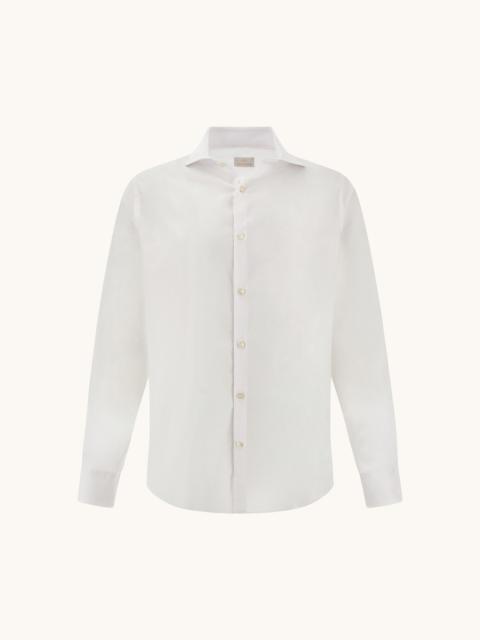 GARMENT‑DYED COTTON VOILE SHIRT