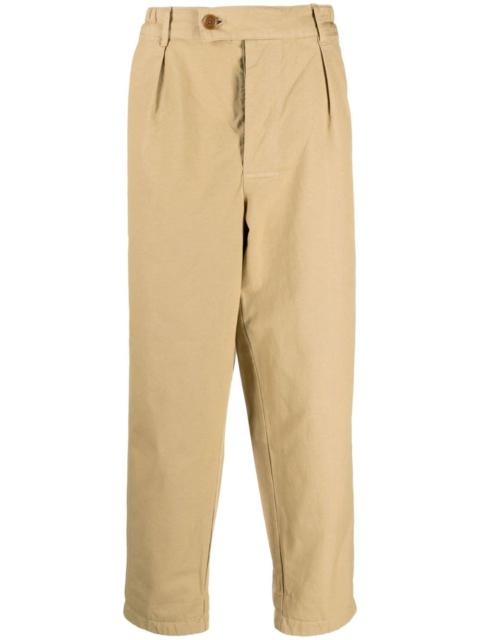 mid-rise straight-leg trousers