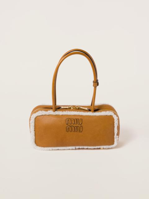 Arcadie shearling top-handle bag