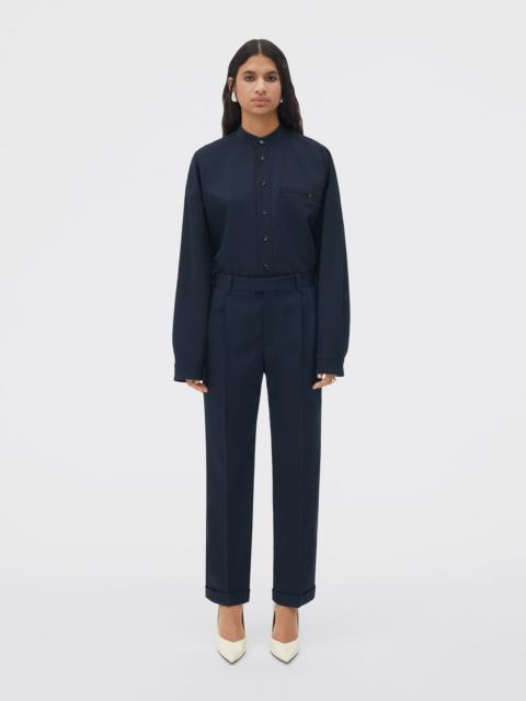 stretch grain de poudre slim trousers