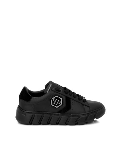 Hexagon Force leather  low top trainers