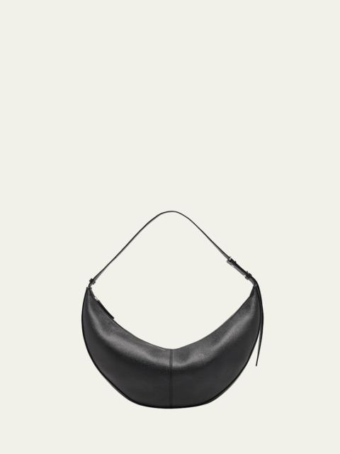 Slide Crescent Pebble Leather Hobo Bag