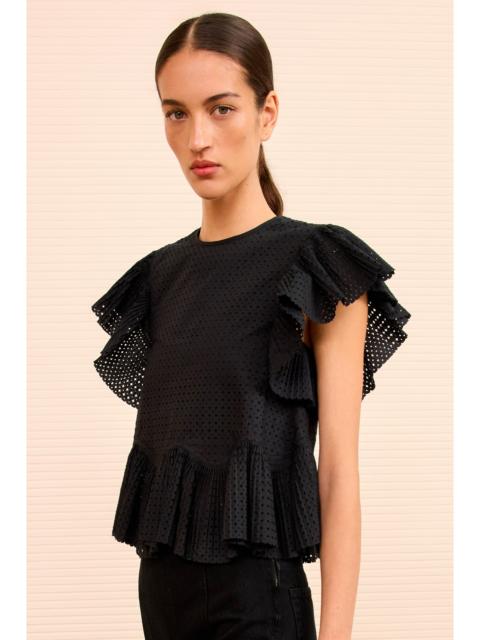 Veasna Flutter Sleeve Top