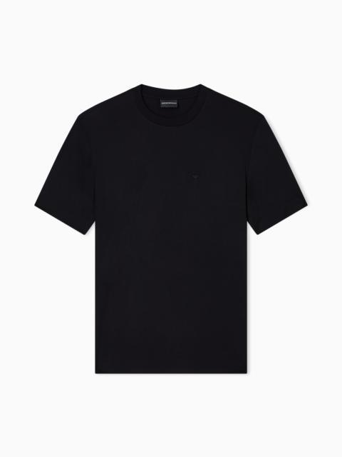 MODAL JERSEY T-SHIRT WITH MICRO EAGLE EMBROIDERY