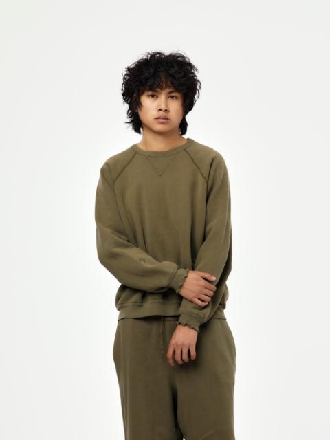 VINTAGE DOUBLE V SWEATSHIRT (OLIVE) (SIS)