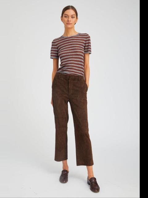 AMERICANO SUEDE CROPPED TROUSERS