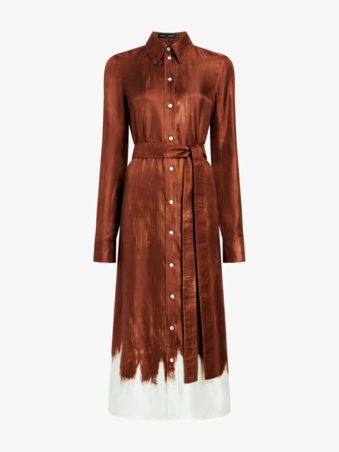 Amaya Dress in Double Printed Silk Twill