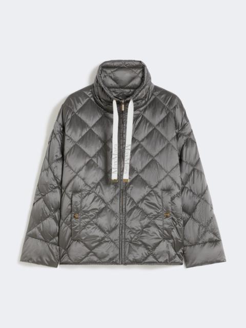 Short water-repellent canvas down jacket - DARK GREY
