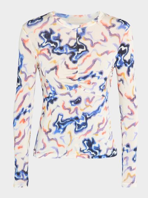 Neri Printed Long-Sleeve Top