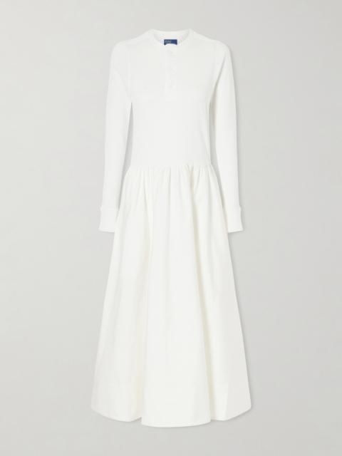 Cotton-jersey And Poplin Maxi Dress