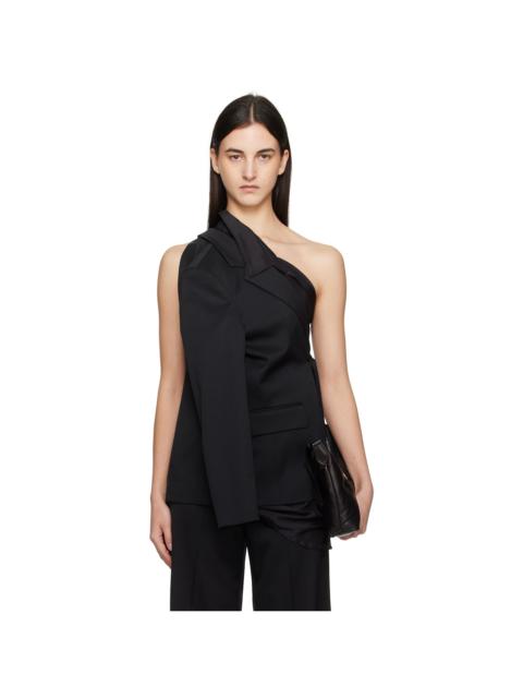 Black Wool Tailoring Blazer