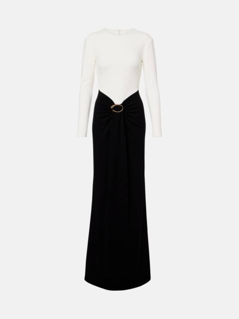 Draped jersey gown