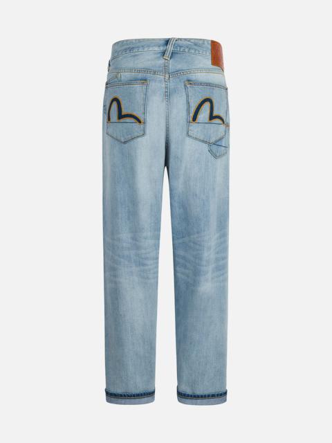 7-Pocket Design Washed Relax Straight Fit Jeans #2030