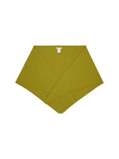 Green Merino Wool Bandana Scarf