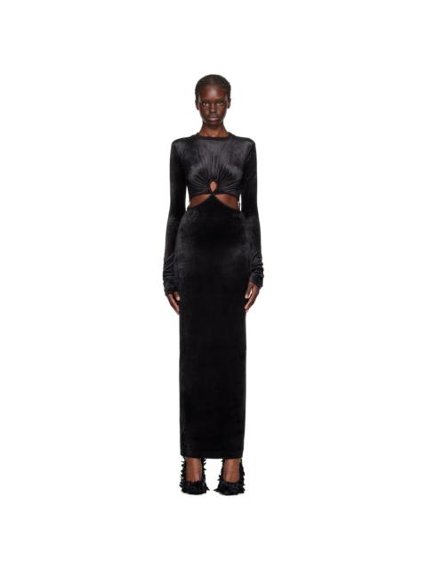 Black Keyhole Maxi Dress