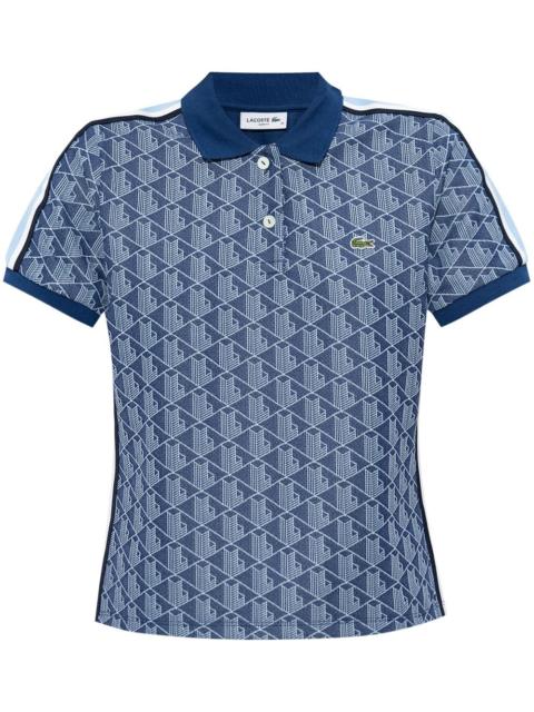 jacquard monogram polo shirt