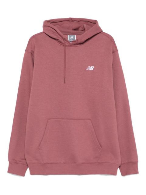 embroidered-logo hoodie