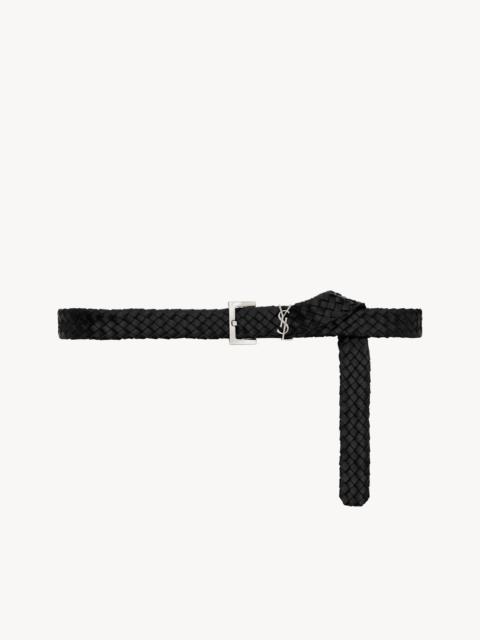 cassandre belt in woven vegetable-tanned leather