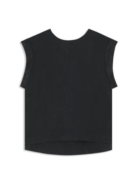 REGULAR-FIT BLOUSE WITH REAR KEYHOLE CLOSURE