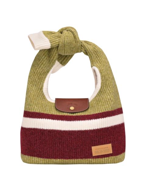 Le Pliage Collection Shoulder bag Pistachio/Burgundy - Knit