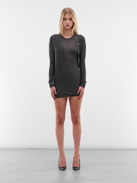 Gray Eira Silk-Cashmere Dress