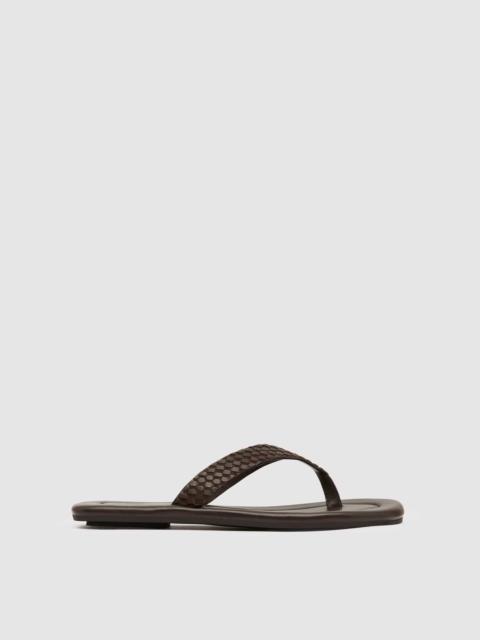 Lattice Weave Thong - Coffee