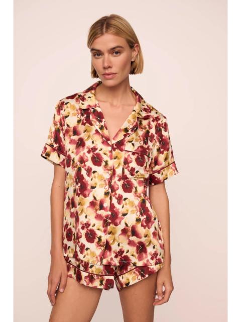 Eberjey x  Lily Aldridge - Inez Washable Silk Printed Short PJ Set