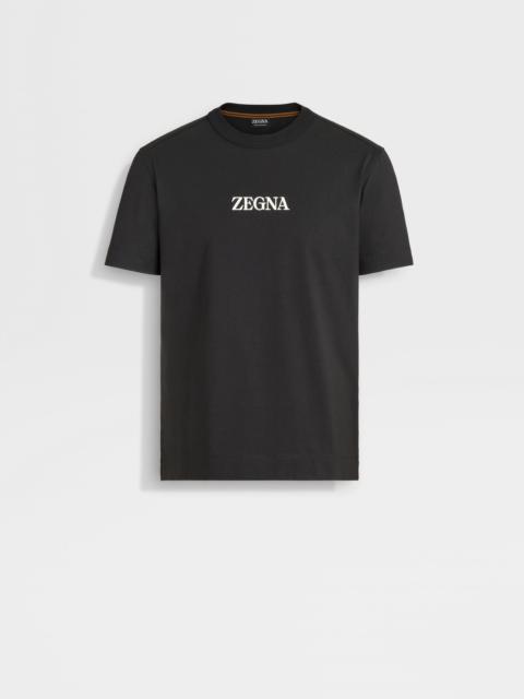 【関税&送料込】Zegna T-Shirt With Logo ZEGNA BLACK #USETHEEXISTING™ COTTON T-SHIRT | REVERSIBLE