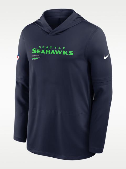 Seattle Seahawks Pure Fury Sideline Men's Nike Dri-FIT NFL Long-Sleeve Hooded Top