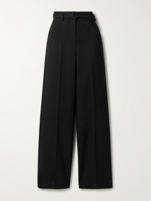 Norman Belted Wool Straight-leg Pants