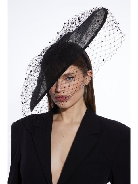 Pearl Detail Mesh Fascinator