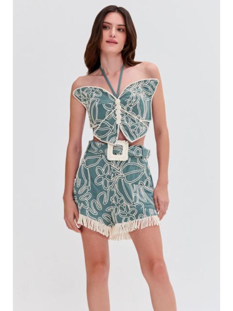 ASAS LINEN BUTTERFLY TOP