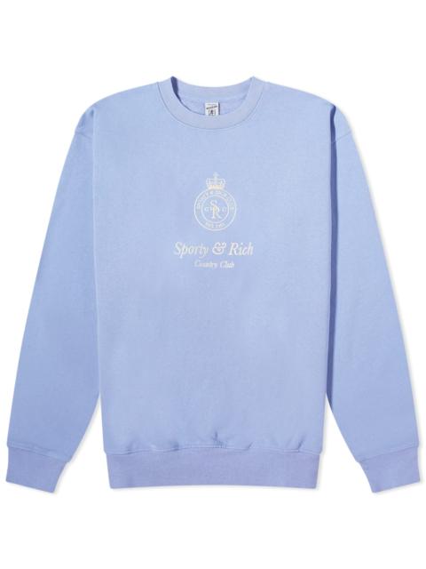 Sporty & Rich Crown Embroidered Crew Sweat