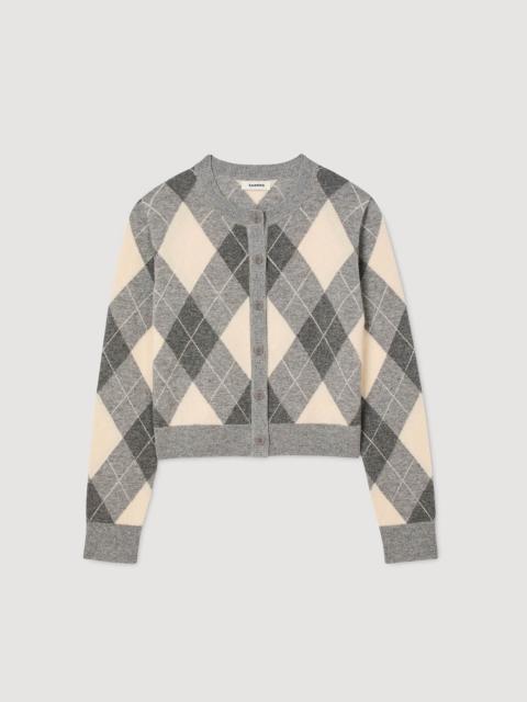 ARGYLE PATTERN CARDIGAN