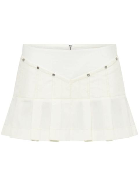 Wrench pleated mini skirt