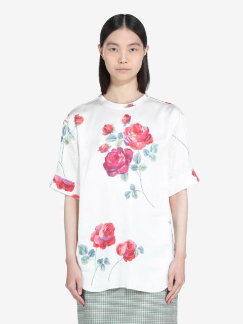 SHORT-SLEEVED BLOUSE WITH FLORAL PRINT