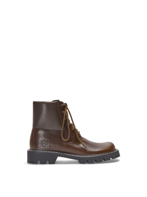 Sierra combat ankle boot in vegetable-tanned calfskin