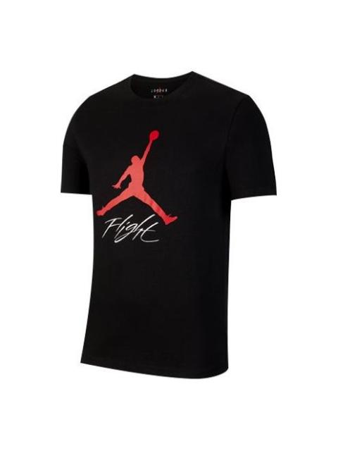 Jordan Air Jordan Flight Large Logo Short Sleeve Black CW0394-010 ...