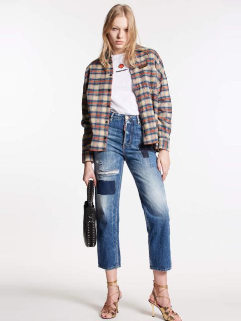 MULTICOLOR WAVED STRIPES BOSTON JEANS