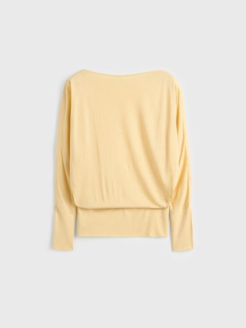 Boatneck jersey top champagne