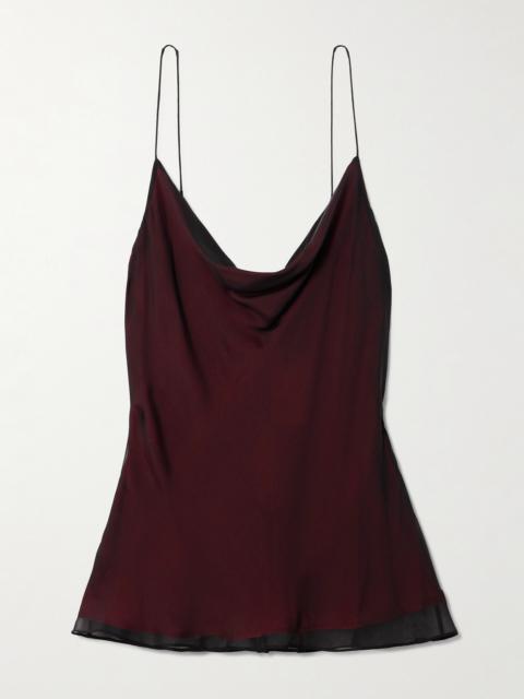 Zia Draped Silk-voile Camisole