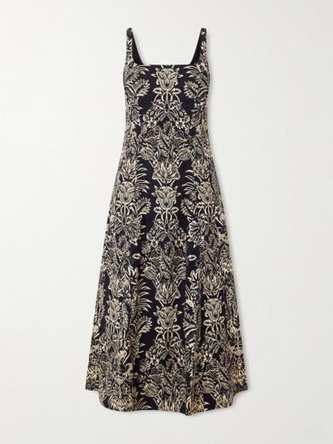 Natali Floral-print Cotton Midi Dress