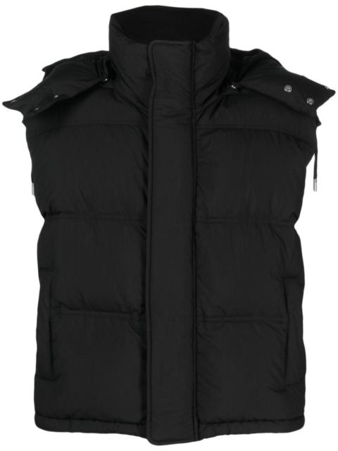 hooded padded gilet