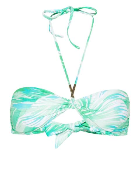 rainforest-printed bikini top