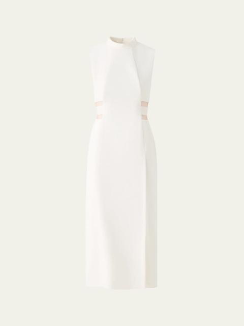 Sleeveless Waist-Inset Side-Slit Midi Dress