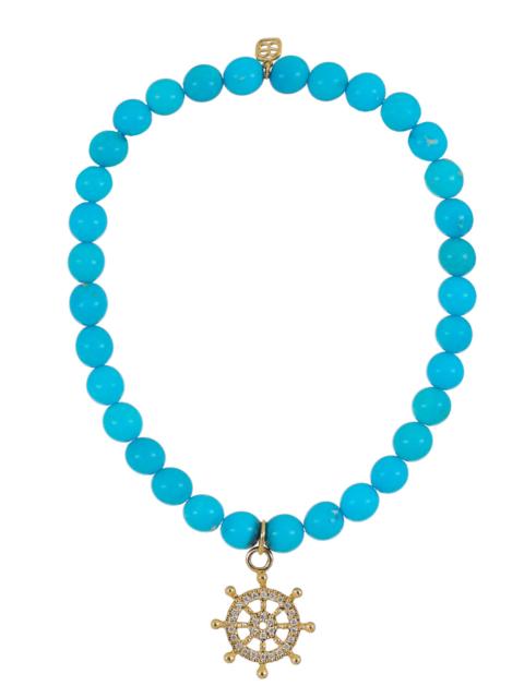 Turquoise Helm Charm Bracelet