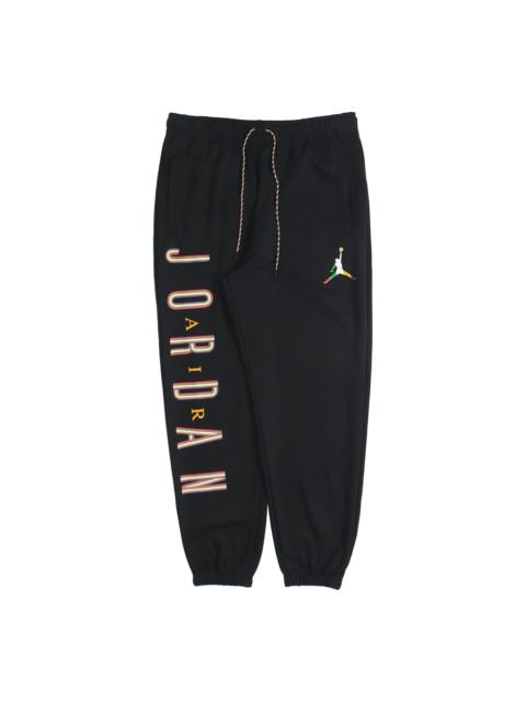 Air Jordan Colorful Flying Man logo Printing Sports Long Pants Black CZ5469-011