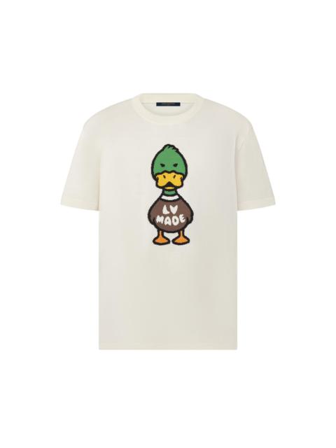 Intarsia Jacquard Duck Short-Sleeved Crewneck