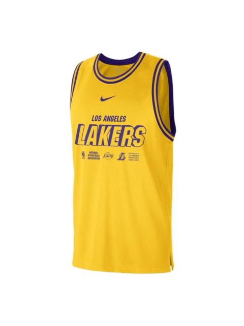 Nike x NBA LA Lakers Training Jerseys 'Yellow' DR2273-728