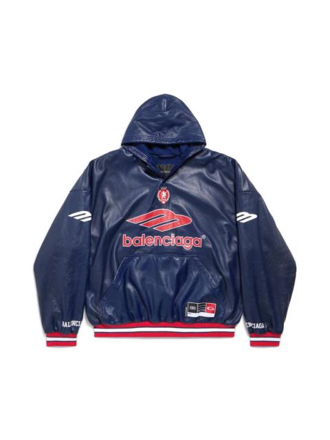 Men's 3b Football Polo Hoodie in Dark Navy